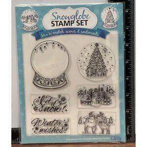 Snowglobe Stamp Set Mix & Match Scenes & Sentiments By Sally Mountain 2016